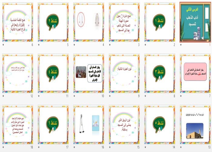بوربوينت سادس ابتدائي الدراسات الإسلامية فكرية الفصل الأول بوربوينت سادس ابتدائي الدراسات الإسلامية فكرية الفصل الأول