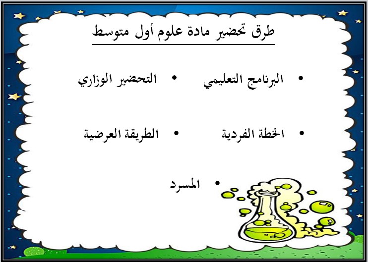 بوربوينت علوم فكرية صف أول متوسط فصل دراسي أول