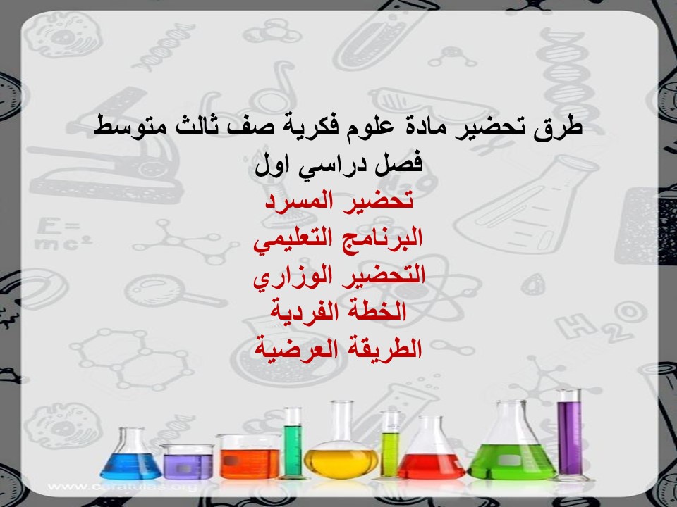بوربوينت علوم فكرية صف ثالث متوسط فصل دراسي اول