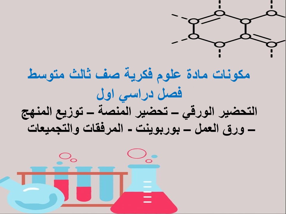 بوربوينت علوم فكرية صف ثالث متوسط فصل دراسي اول