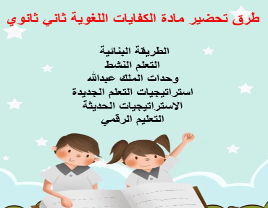 حل اسئلة الكفايات اللغوية 2-1 ثاني ثانوي مسارات