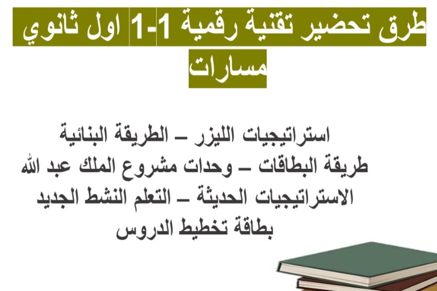 ورق عمل تقنية رقمية 1-1 اول ثانوي مسارات 