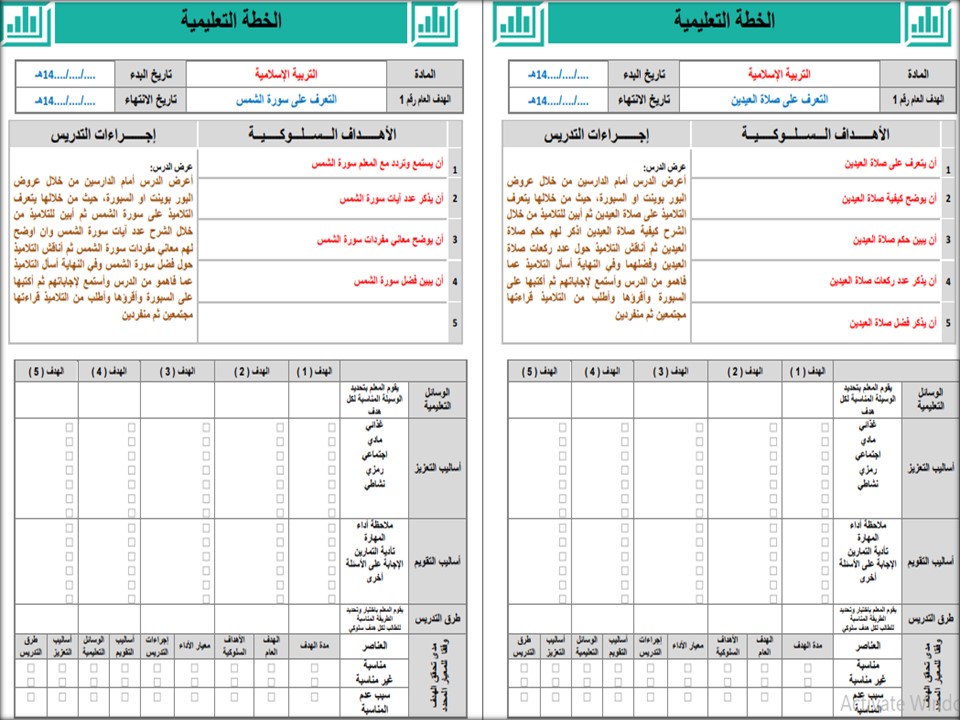 ورق عمل ثاني متوسط الدراسات الإسلامية فكرية الفصل الأول