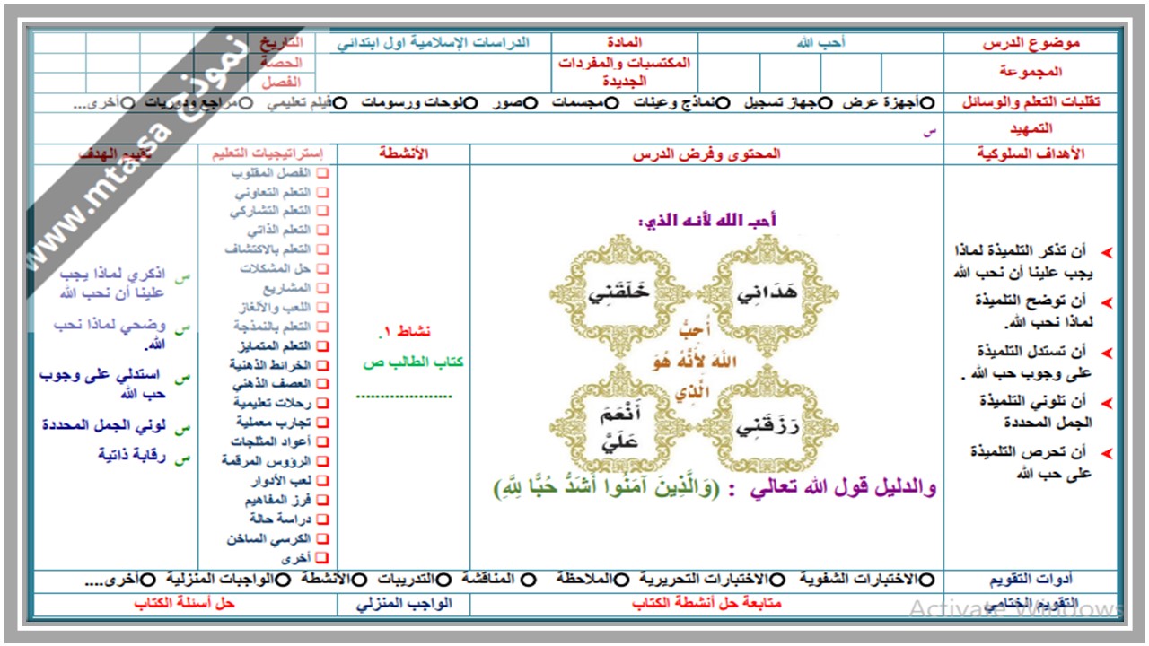 إغلاق الدرس فقه أول ابتدائي منصة مدرستي 