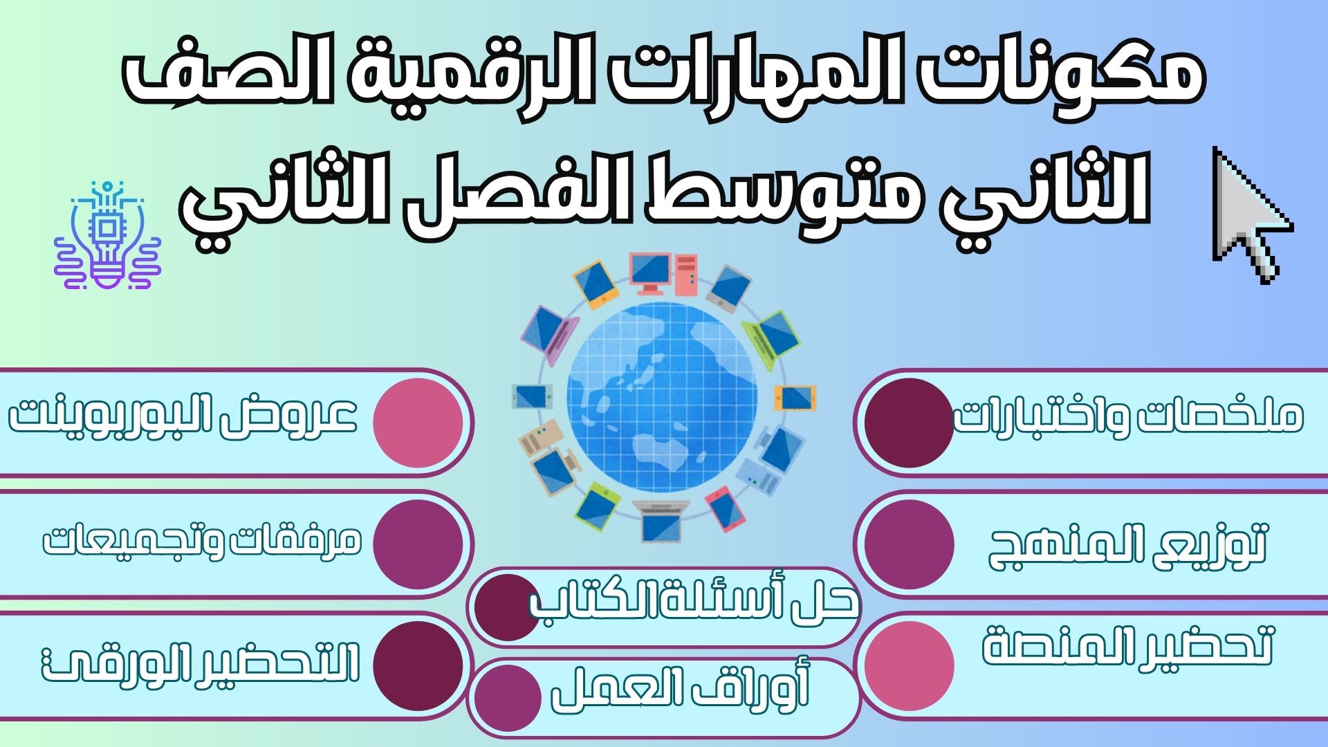 تحضير منصة مدرستي المهارات الرقمية الصف الثاني متوسط الفصل الثاني
