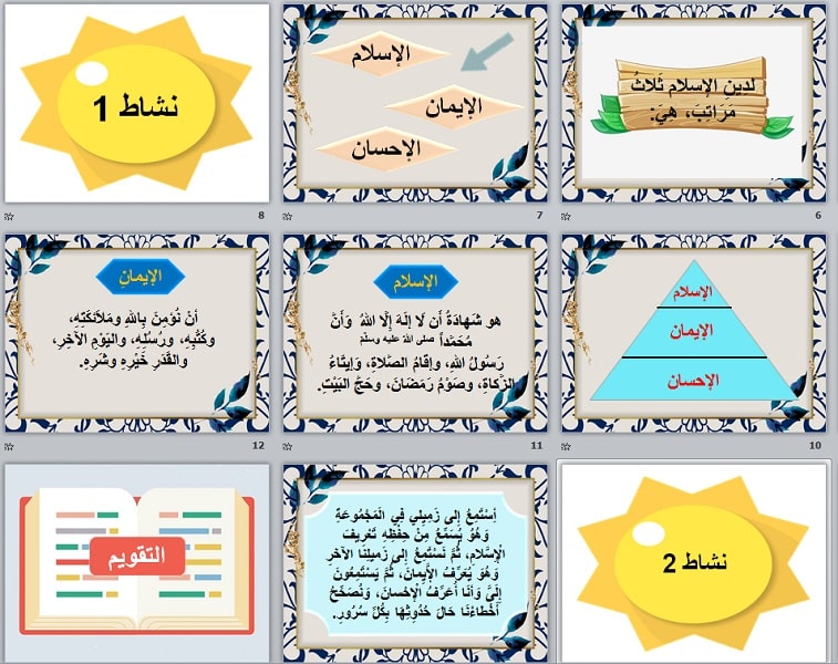 نموذج بوربوينت الدراسات الإسلامية ثالث ابتدائي منصة مدرستي