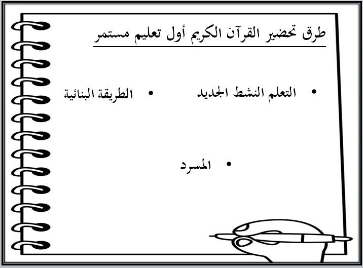 مفردات الدرس القرآن الكريم الصف الأول التعليم المستمر منصة مدرستي