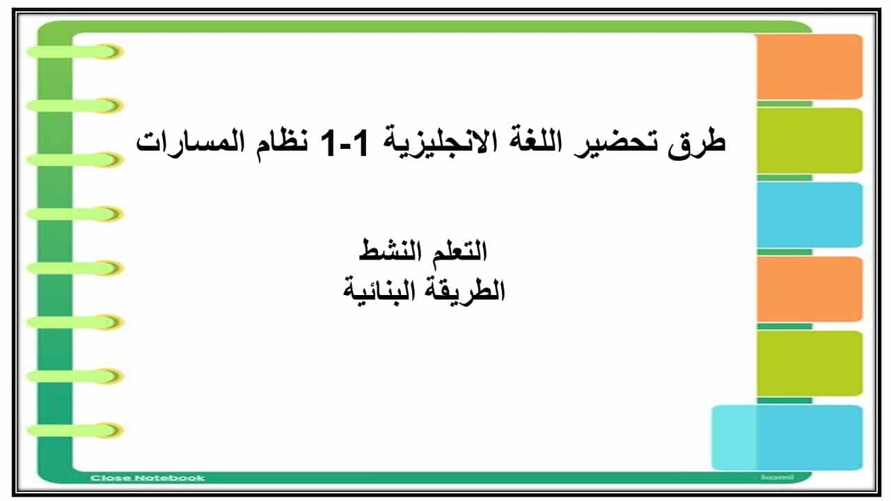 مفردات الدرس اللغة الانجليزية 1-1 نظام المسارات منصة مدرستي
