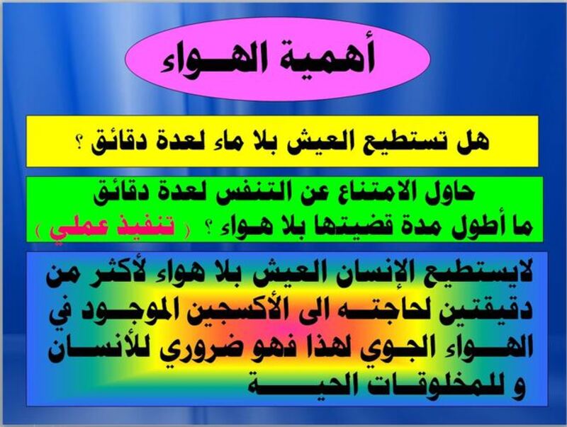 تحضير وحدة الهواء رياض اطفال تحضير وحدة الهواء رياض اطفال