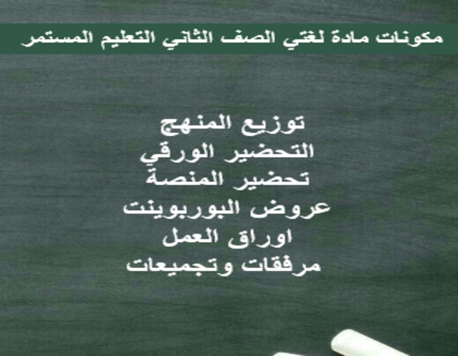 مفردات الدرس لغتي الصف الثاني التعليم المستمر منصة مدرستي 