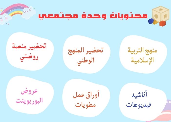 وحدة مجتمعي لرياض الأطفال