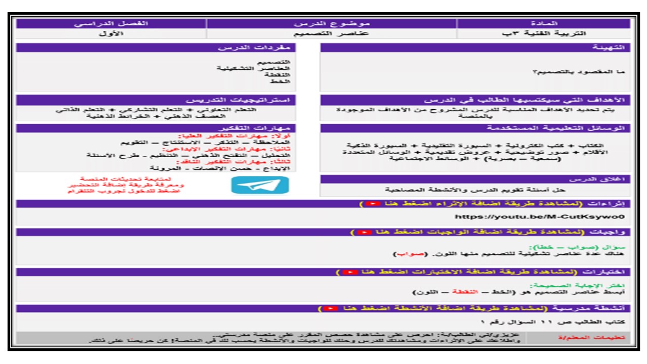 اثراءات التربية الفنيه الصف الثالث الابتدائي الفصل الأول مدرستي