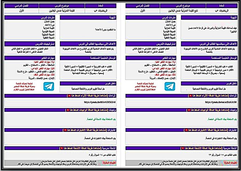 اثراءات رياضيات الصف الخامس الابتدائي الفصل الأول مدرستي