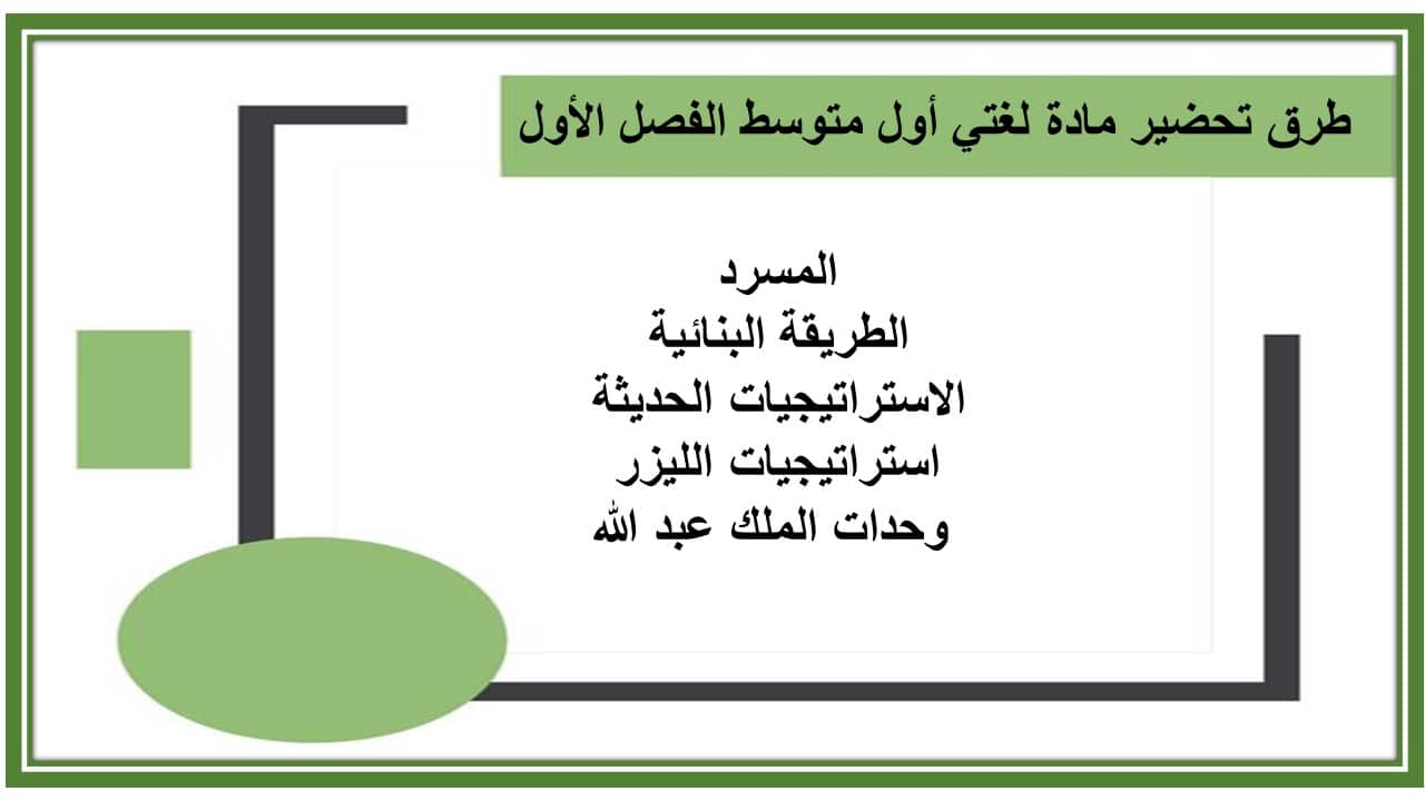 اختبارات لغتي أول متوسط الفصل الأول مدرستي 