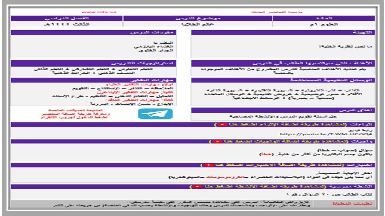 اغلاق الدرس علوم أول متوسط الفصل الأول مدرستي 