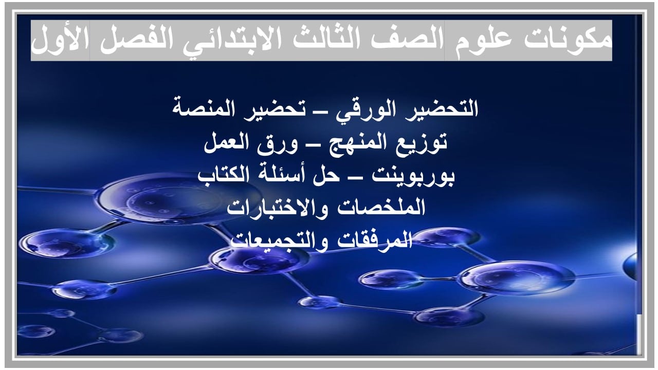 اغلاق الدرس علوم الصف الثالث الابتدائي الفصل الأول مدرستي 