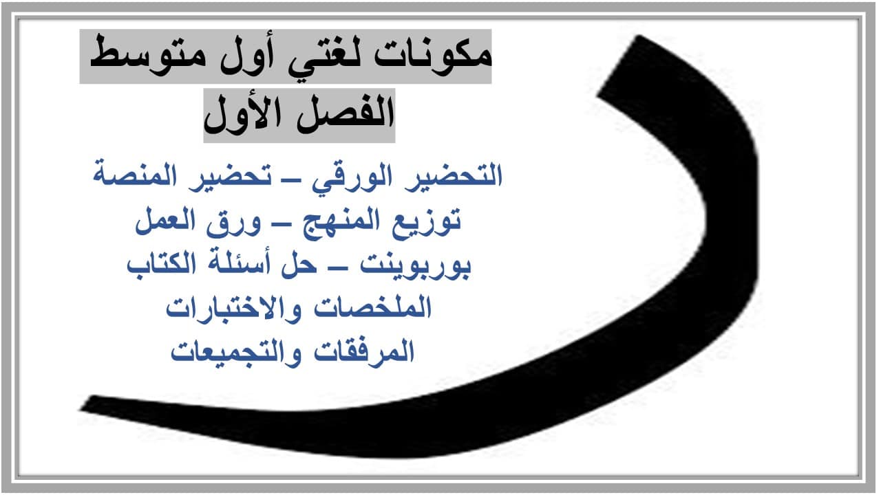 اغلاق الدرس لغتي أول متوسط الفصل الأول مدرستي  