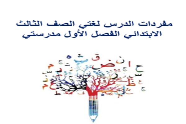 مفردات الدرس لغتي الصف الثالث الابتدائي الفصل الأول مدرستي