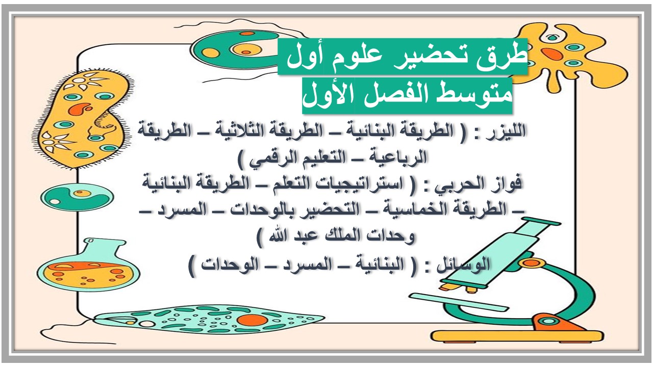 مهارات التفكير علوم أول متوسط الفصل الأول مدرستي