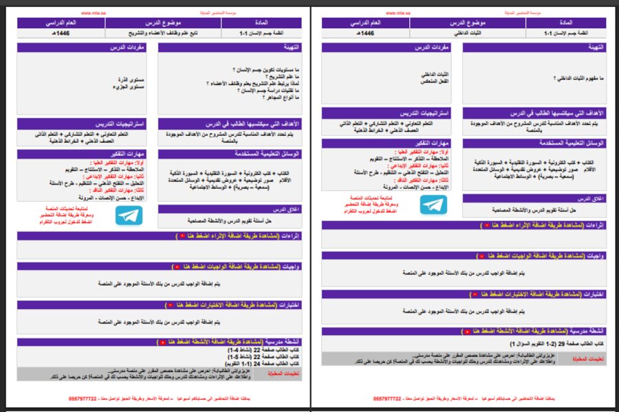 أوراق عمل مادة أنظمة جسم الإنسان مسارات