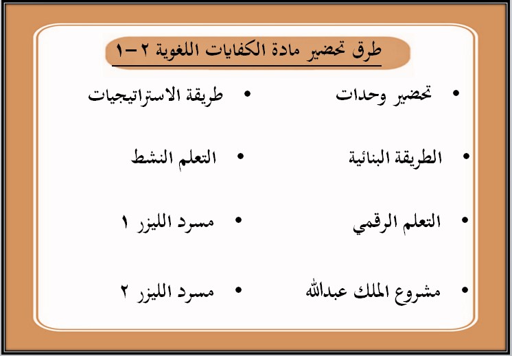 أوراق عمل مادة الكفايات اللغوية 2-1 مسارات