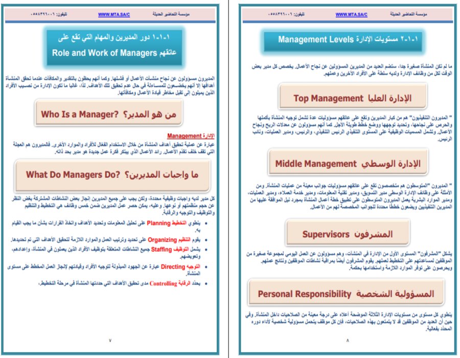 أوراق عمل مادة مقدمة الأعمال 1-2 مسارات