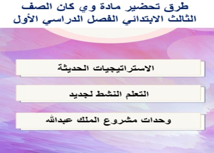 اغلاق الدرس وي كان الصف الثالث الابتدائي الفصل الأول مدرستي