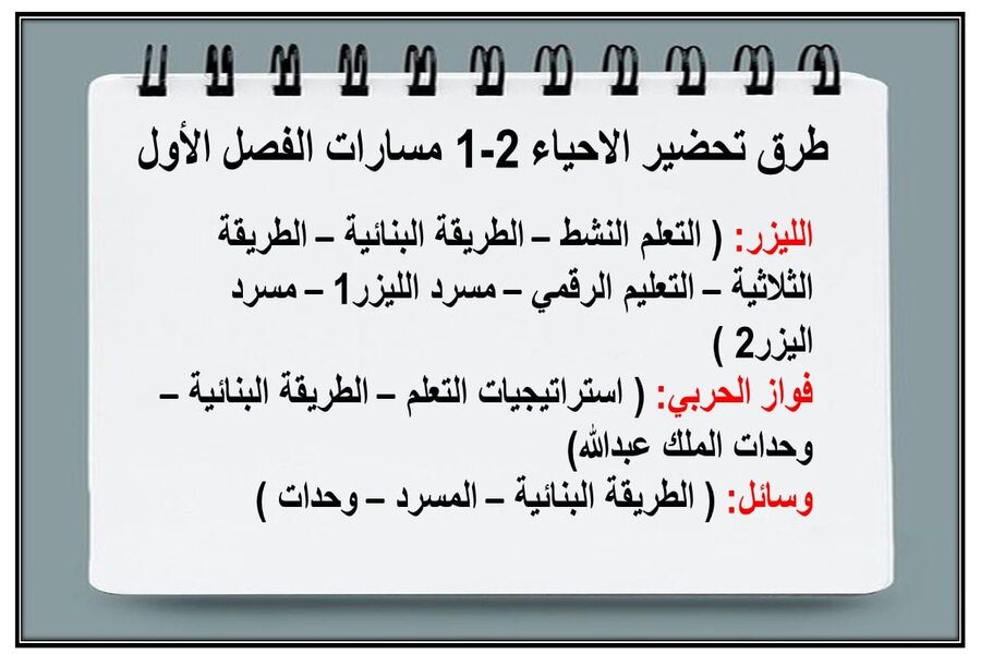 بوربوينت مادة الاحياء 2-1 مسارات