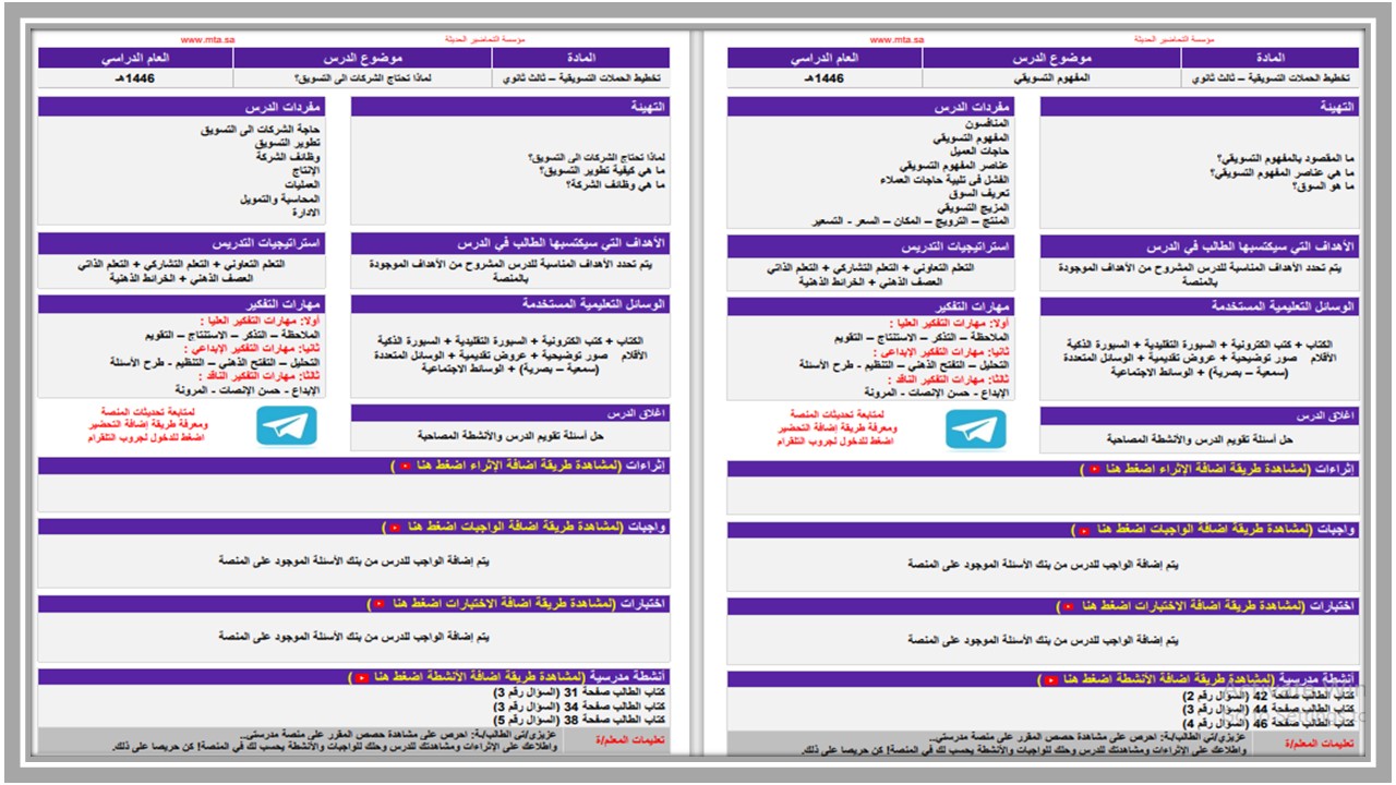 بوربوينت مادة تخطيط الحملات التسويقية 1-1 مسارات 