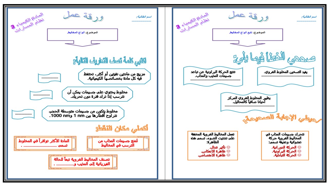 بوربوينت مادة كيمياء 3 مسارات