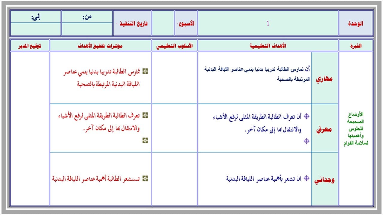 اغلاق الدرس مادة التربية البدنية الرابع الابتدائي الفصل الأول مدرستي