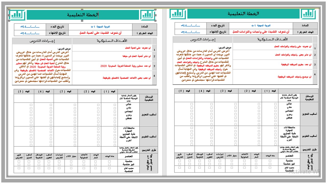 اغلاق الدرس مهارات مهنية تربية فكرية الصف الأول الثانوي الفصل الأول مدرستي 