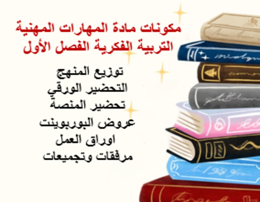 مهارات التفكير المهارات المهنية التربية الفكرية الفصل الأول مدرستي