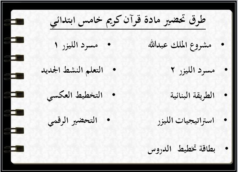 اختبار منصه مدرستى مادة قرآن كريم الصف الخامس الابتدائي الفصل الثاني