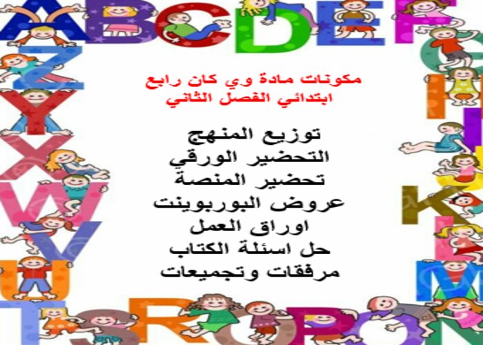 اغلاق الدرس منصة مدرستي وي كان صف رابع ابتدائي الفصل الثاني