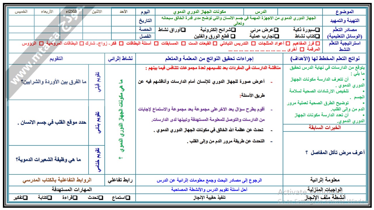 إغلاق الدرس منصة مدرستى علوم التعليم المستمر الفصل الثاني