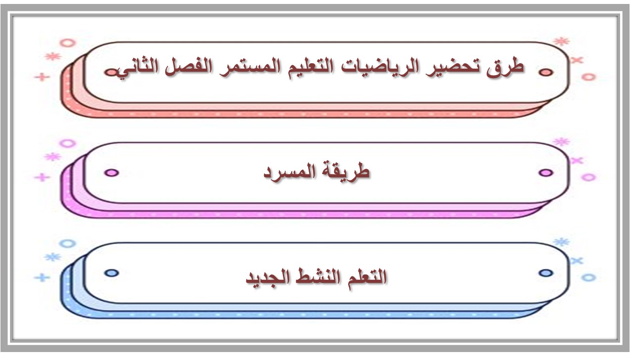 اثراءات منصة مدرستي الرياضيات التعليم المستمر الفصل الثاني  