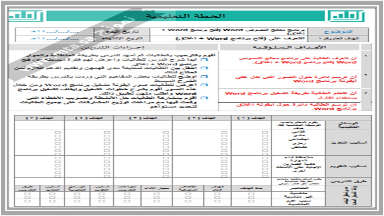 مفردات الدرس منصة مدرستي مهارات رقمية التربية الفكرية الفصل الثاني