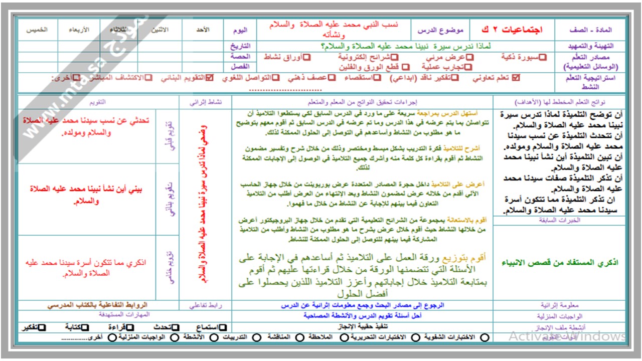 مفردات الدرس منصه مدرستى اجتماعيات التعليم المستمر الفصل الثاني 