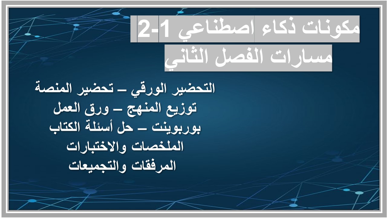مهارات التفكير منصة مدرستي ذكاء اصطناعي 1-2 مسارات الفصل الثاني مهارات التفكير منصة مدرستي ذكاء اصطناعي 1-2 مسارات الفصل الثاني