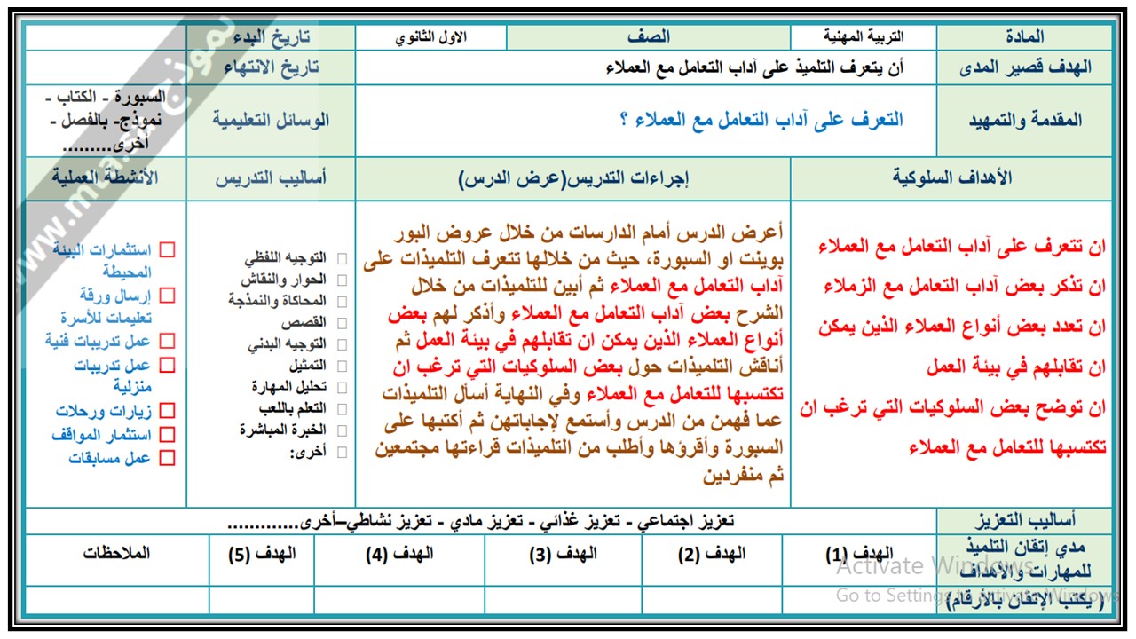 مهارات التفكير منصة مدرستي للمهارات المهنية التربية الفكرية الفصل الثاني 