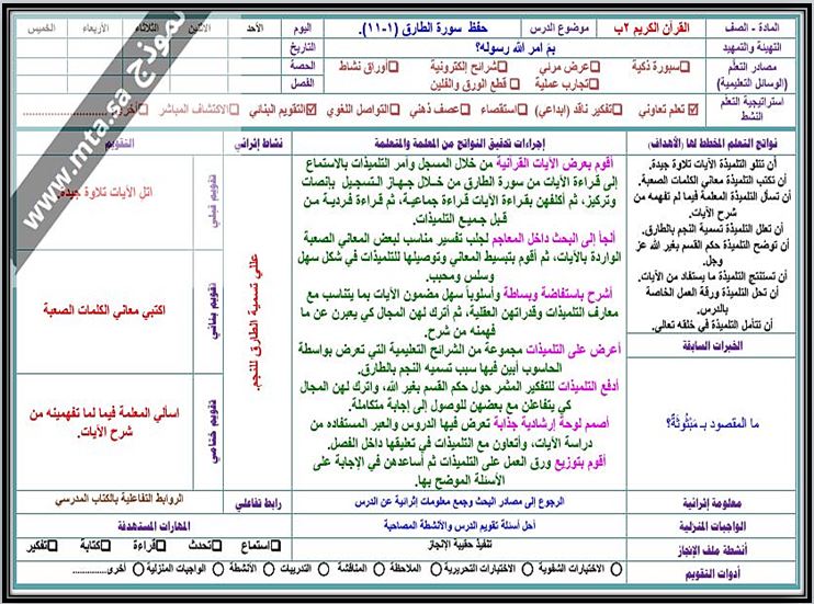 مهارات التفكير منصه مدرستي قرآن كريم الصف الثاني الابتدائي الفصل الثاني