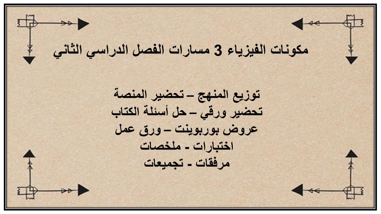 أوراق عمل الفيزياء 3 مسارات الفصل الدراسي الثاني أوراق عمل الفيزياء 3 مسارات الفصل الدراسي الثاني
