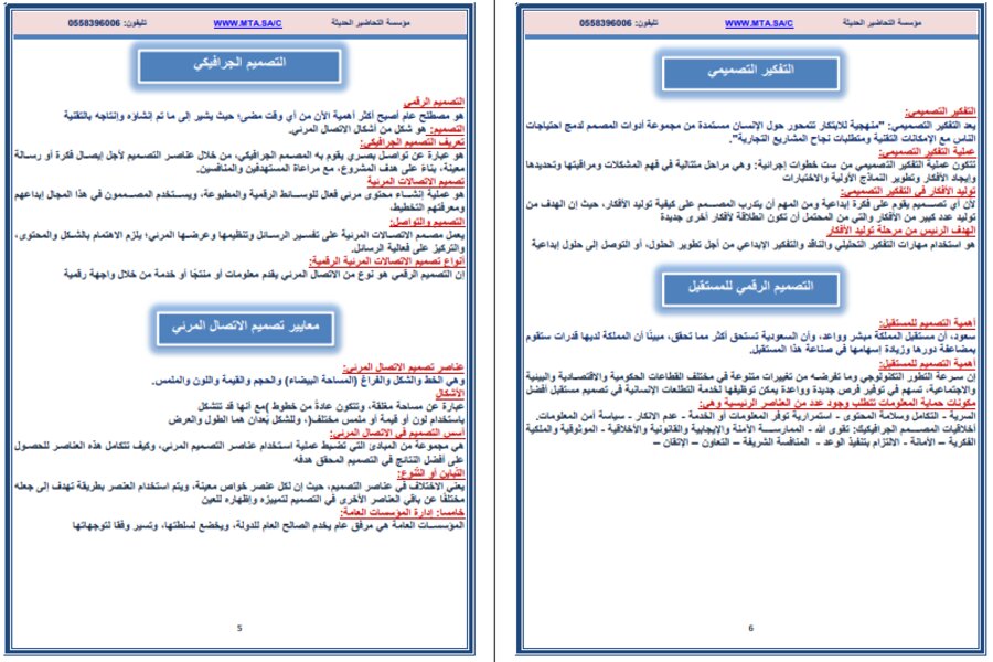 تحضير منصة مدرستي التصميم الرقمي مسارات  