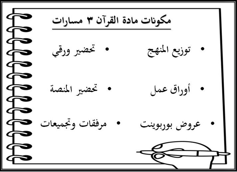 تحضير منصة مدرستي القرآن الكريم 3 مسارات