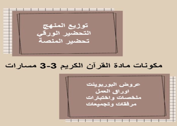 بوربوينت القرآن الكريم 3 مسارات