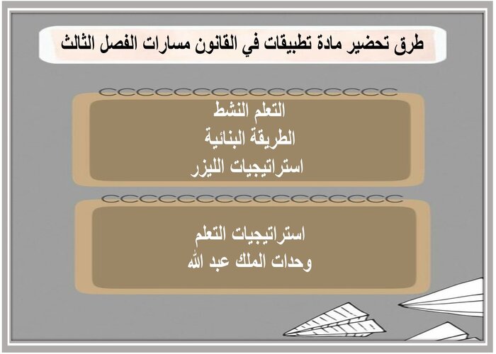 بوربوينت تطبيقات في القانون مسارات الترم الثالث