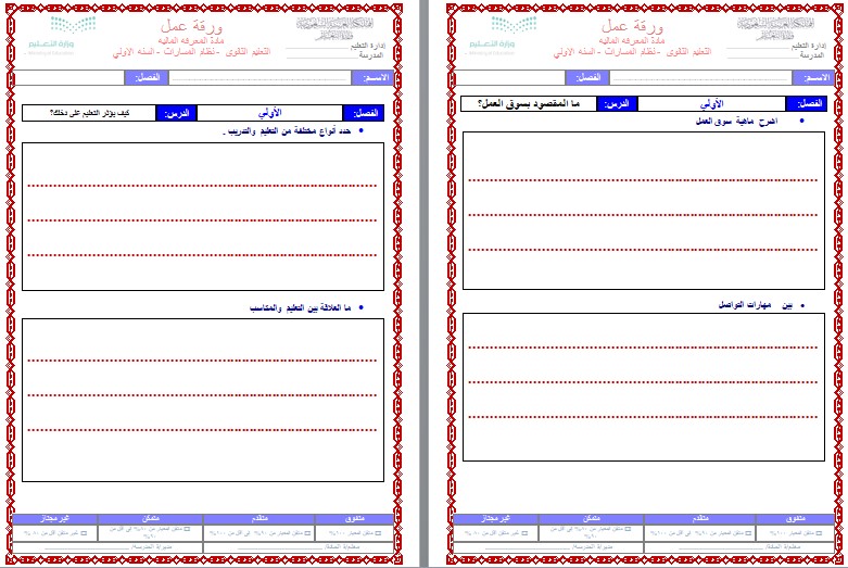 تحضير المعرفة المالية مسارات الفصل الثالث تحضير المعرفة المالية مسارات الفصل الثالث