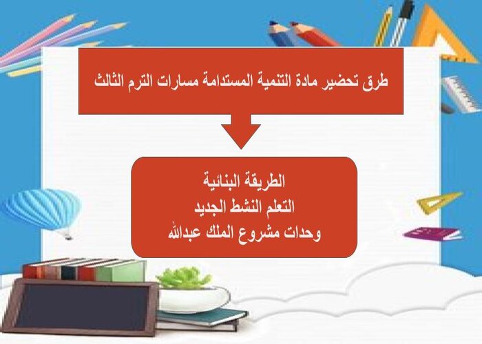 تحضير منصة مدرستي التنمية المستدامة مسارات الترم الثالث