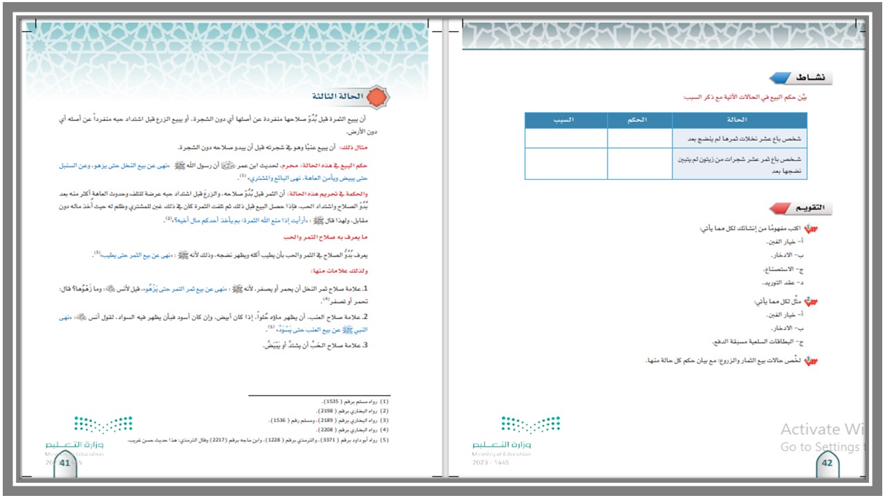 تحضير منصة مدرستي الفقه 2 مسارات الترم الثالث   